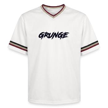 GRUNGE - Unisex Football Style Mesh T-Shirt - Offwhite/Bordeaux - Vorne - AI Model Male 178 light (178cm) & AI Model Male 178 dark (178cm)
