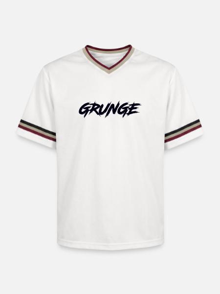 GRUNGE - Unisex Football Style Mesh T-Shirt - offwhite/burgundy