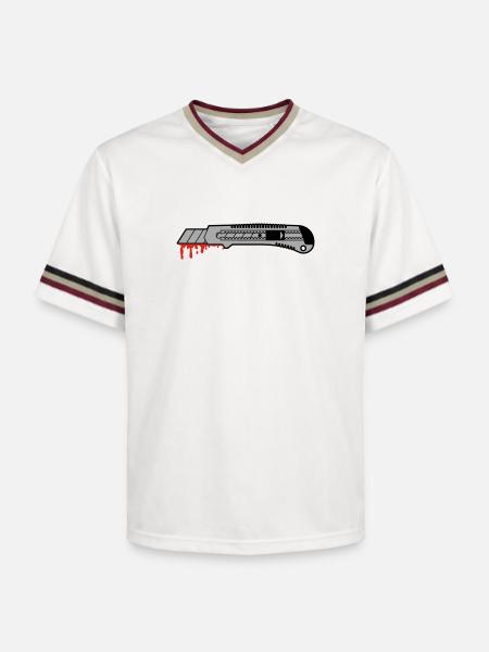 cutter - Unisex Football Style Mesh T-Shirt - Offwhite/Bordeaux