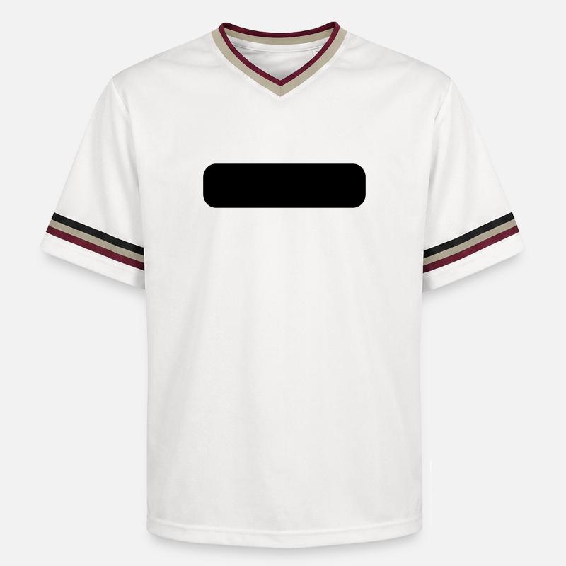 Rounded rectangle - Unisex Football Style Mesh T-Shirt - offwhite/burgundy