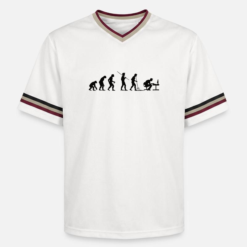 Programmierer Evolution Informatiker Entwickler - Unisex Football Style Mesh T-Shirt - Offwhite/Bordeaux