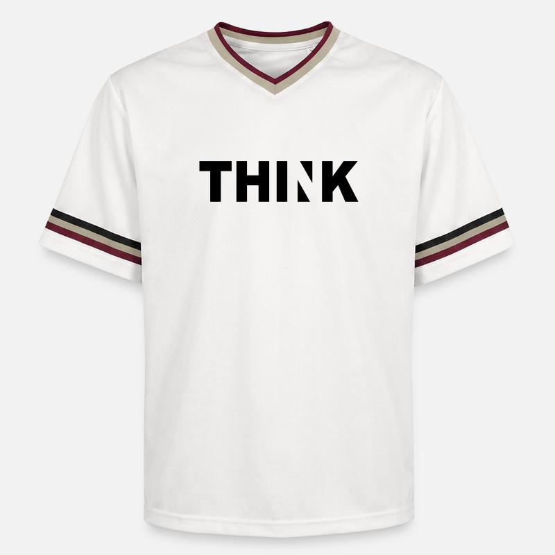 THINK - T-shirt de foot unisexe en mesh - blanc cassé/bordeaux