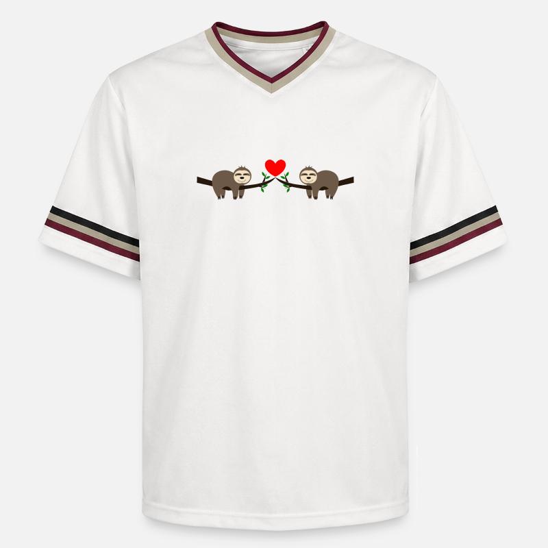 Saint-Valentin, Saint-Valentin, Saint-Valentin - T-shirt de foot unisexe en mesh - blanc cassé/bordeaux