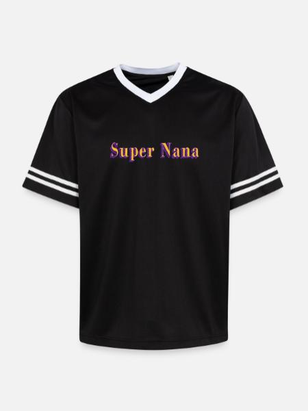 Super Nana - Unisex Football Style Mesh T-Shirt - offwhite/burgundy