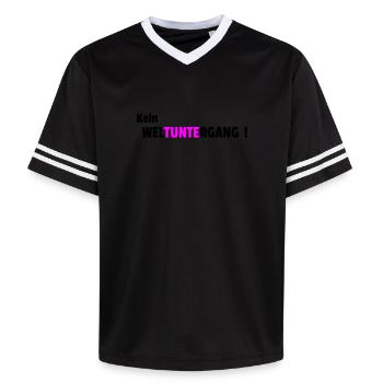 No end of the world - Unisex Football Style Mesh T-Shirt - offwhite/burgundy - Front - AI Model Male 178 light (178cm) & AI Model Male 178 dark (178cm)