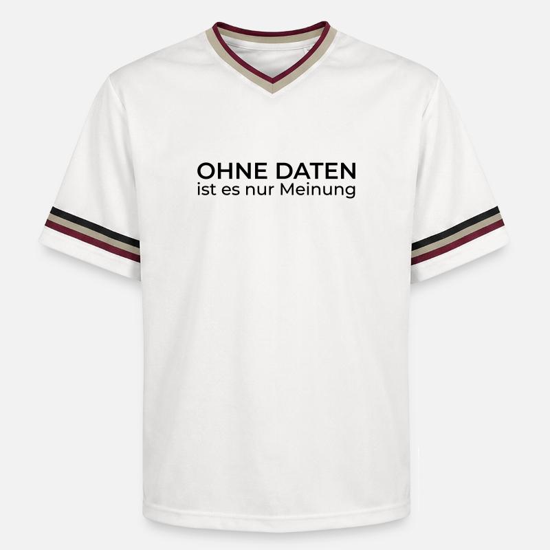 Without data, only opinion – Data & Engineering - Unisex Football Style Mesh T-Shirt - offwhite/burgundy