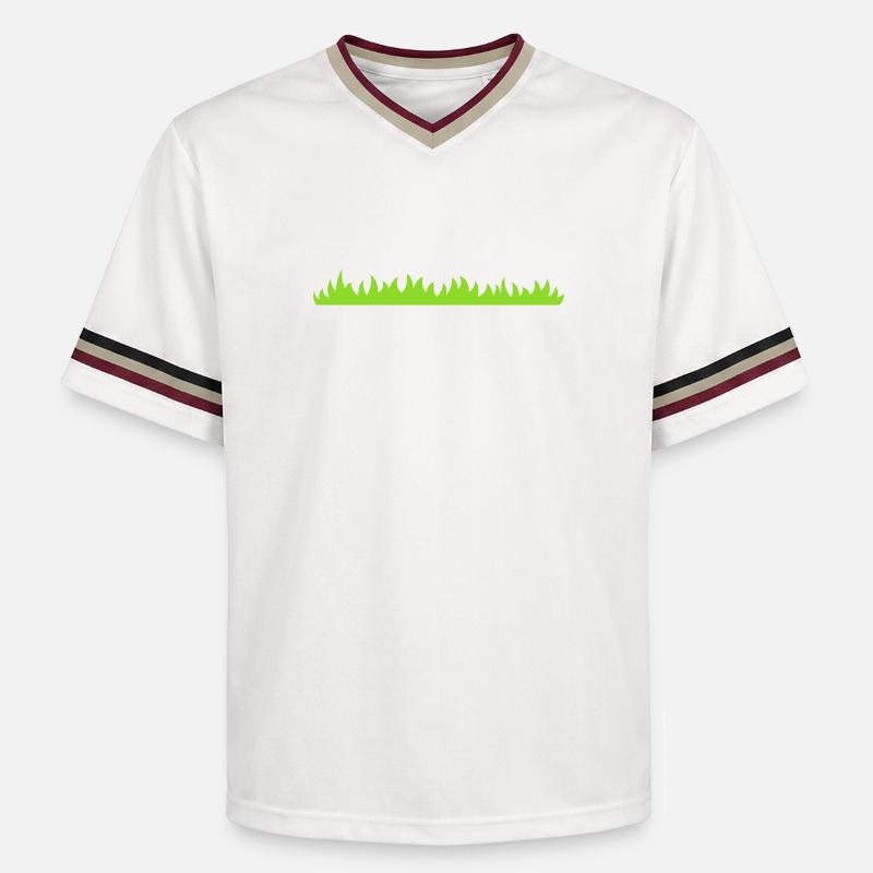 Gras oder Rasen - Unisex Football Style Mesh T-Shirt - Offwhite/Bordeaux