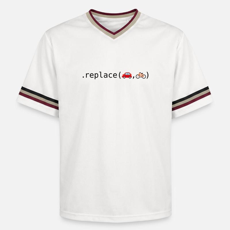 Autos durch Fahrräder ersetzen; Python-Edition - Unisex Football Style Mesh T-Shirt - Offwhite/Bordeaux