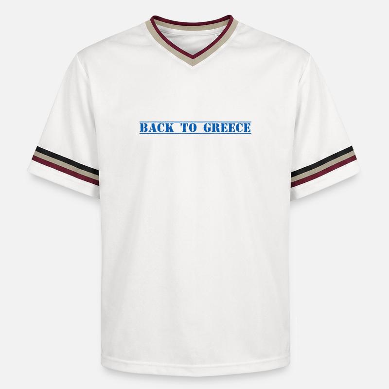 Grèce, Grèce - T-shirt de foot unisexe en mesh - blanc cassé/bordeaux