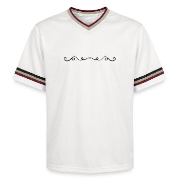 Ornament Linie - Unisex Football Style Mesh T-Shirt - Offwhite/Bordeaux - Vorne - AI Model Male 178 light (178cm) & AI Model Male 178 dark (178cm)