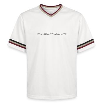 Ornament Linie - Unisex Football Style Mesh T-Shirt - Offwhite/Bordeaux - Vorne - AI Model Male 178 light (178cm) & AI Model Male 178 dark (178cm)