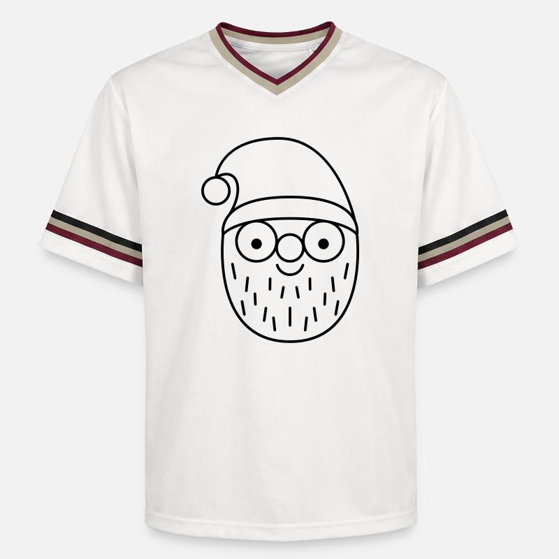 Nicolas - T-shirt de foot unisexe en mesh - blanc cassé/bordeaux