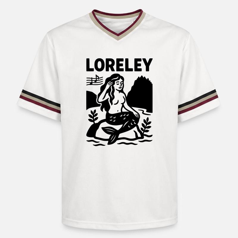 Loreley - T-shirt de foot unisexe en mesh - blanc cassé/bordeaux