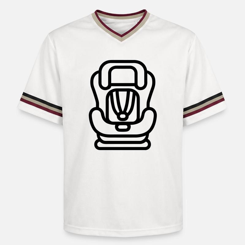 siège auto bébé - T-shirt de foot unisexe en mesh - blanc cassé/bordeaux
