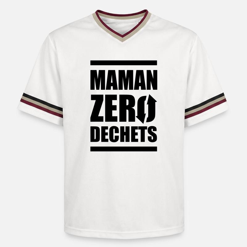 Maman zero dechets - T-shirt de foot unisexe en mesh - blanc cassé/bordeaux