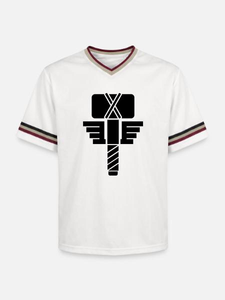 Thor - T-shirt de foot unisexe en mesh - blanc cassé/bordeaux
