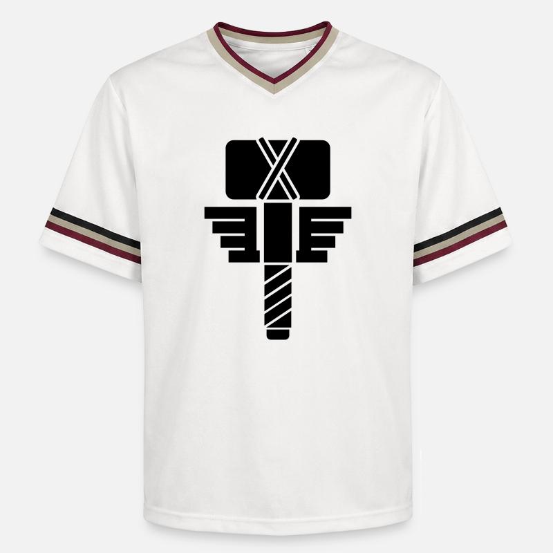 Thor - T-shirt de foot unisexe en mesh - blanc cassé/bordeaux