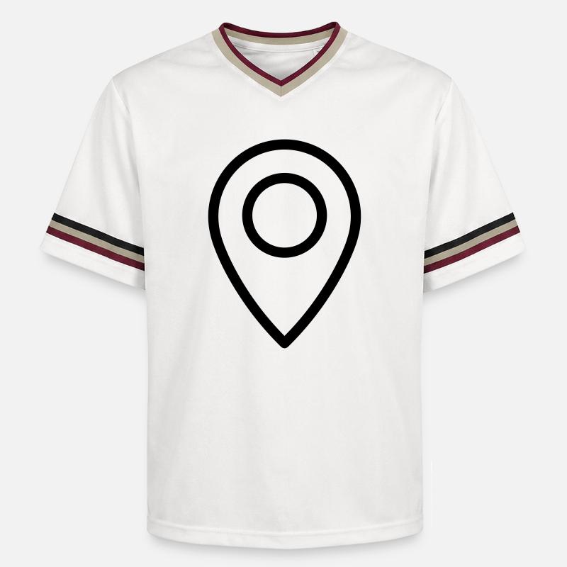 localisation - T-shirt de foot unisexe en mesh - blanc cassé/bordeaux