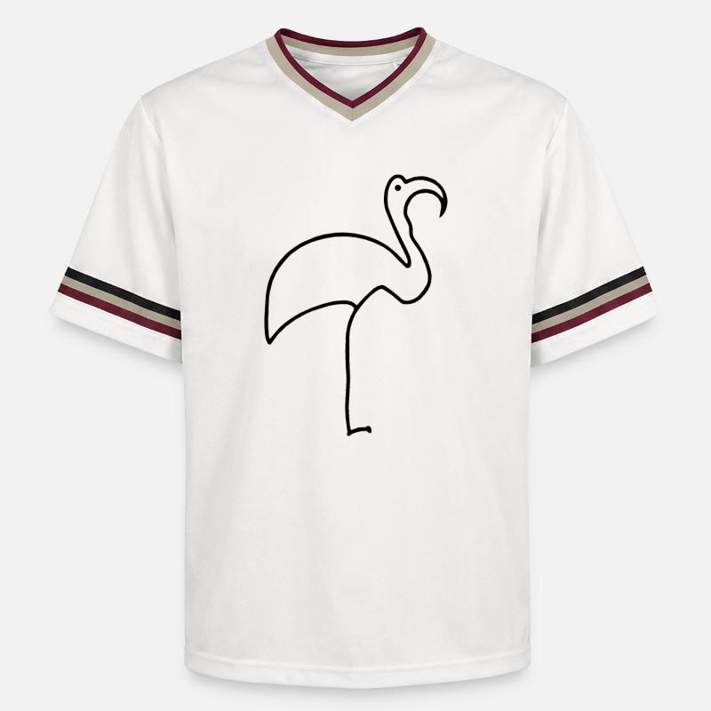 Flamant - T-shirt de foot unisexe en mesh - blanc cassé/bordeaux