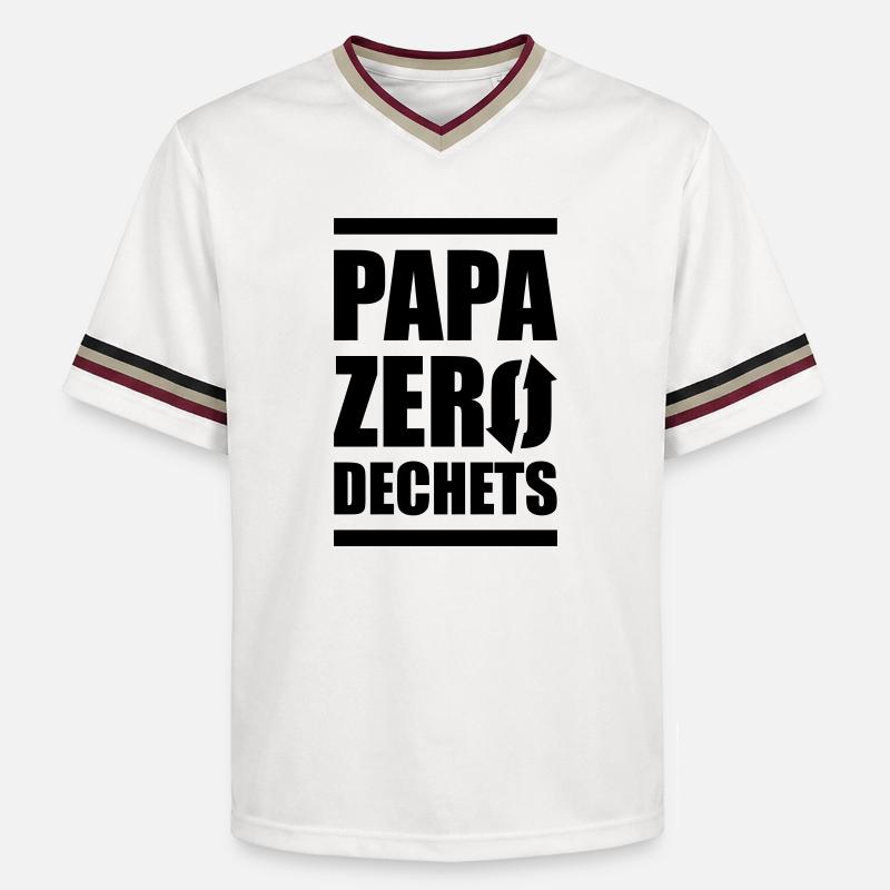 papa zero dechets - T-shirt de foot unisexe en mesh - blanc cassé/bordeaux