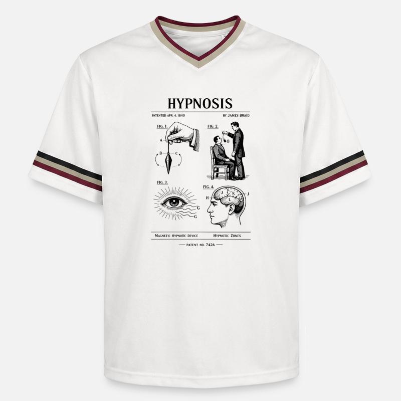 Conception du plan d’hypnose - T-shirt de foot unisexe en mesh - blanc cassé/bordeaux