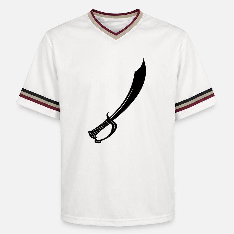 Épée - T-shirt de foot unisexe en mesh - blanc cassé/bordeaux