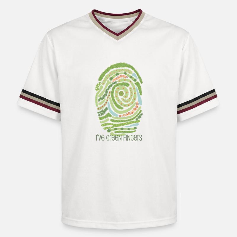 Empreinte digitale du jardin - T-shirt de foot unisexe en mesh - blanc cassé/bordeaux