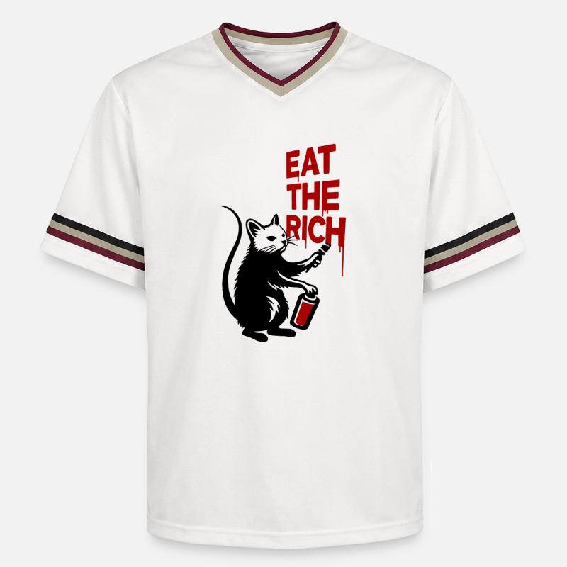 Protest chat graffiti imprimer - T-shirt de foot unisexe en mesh - blanc cassé/bordeaux