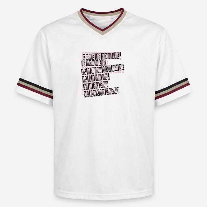 Viens comme tu es - T-shirt de foot unisexe en mesh - blanc cassé/bordeaux