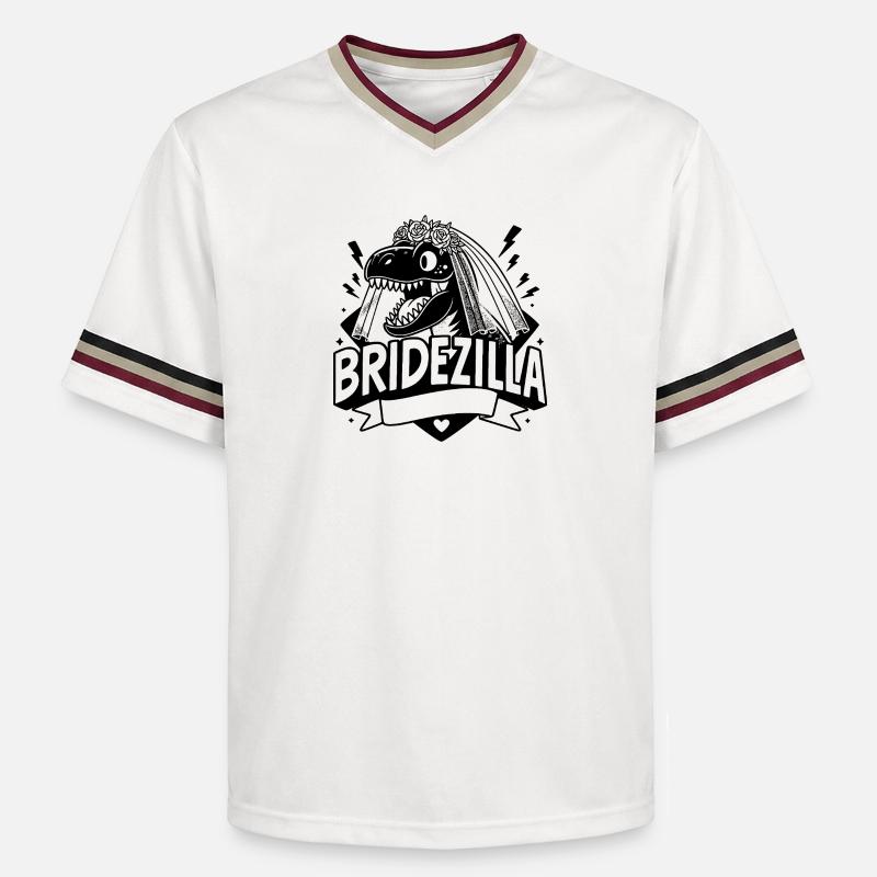 Équipe Bride - Bridezilla - T-shirt de foot unisexe en mesh - blanc cassé/bordeaux