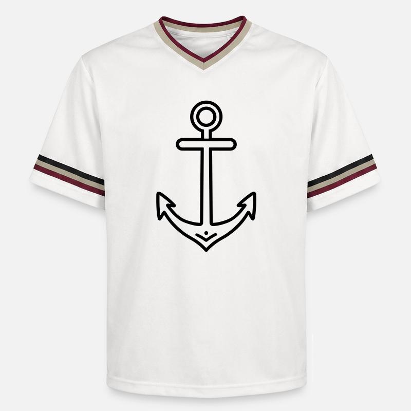ancre - T-shirt de foot unisexe en mesh - blanc cassé/bordeaux