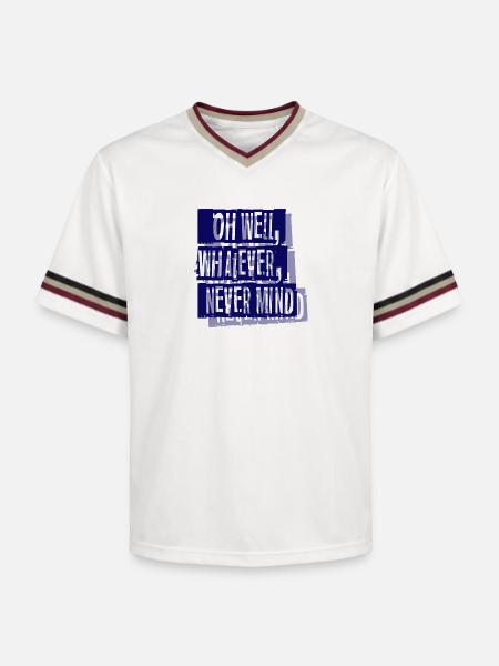 nevermind - Unisex Football Style Mesh T-Shirt - offwhite/burgundy