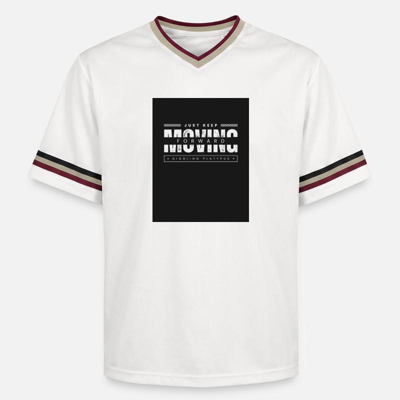 Continue simplement d’avancer, ornithorynque - T-shirt de foot unisexe en mesh - blanc cassé/bordeaux