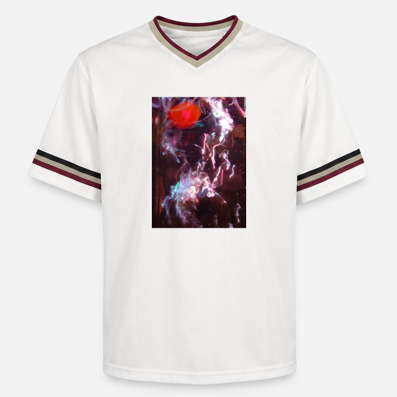 Reflet du fluide néon - T-shirt de foot unisexe en mesh - blanc cassé/bordeaux