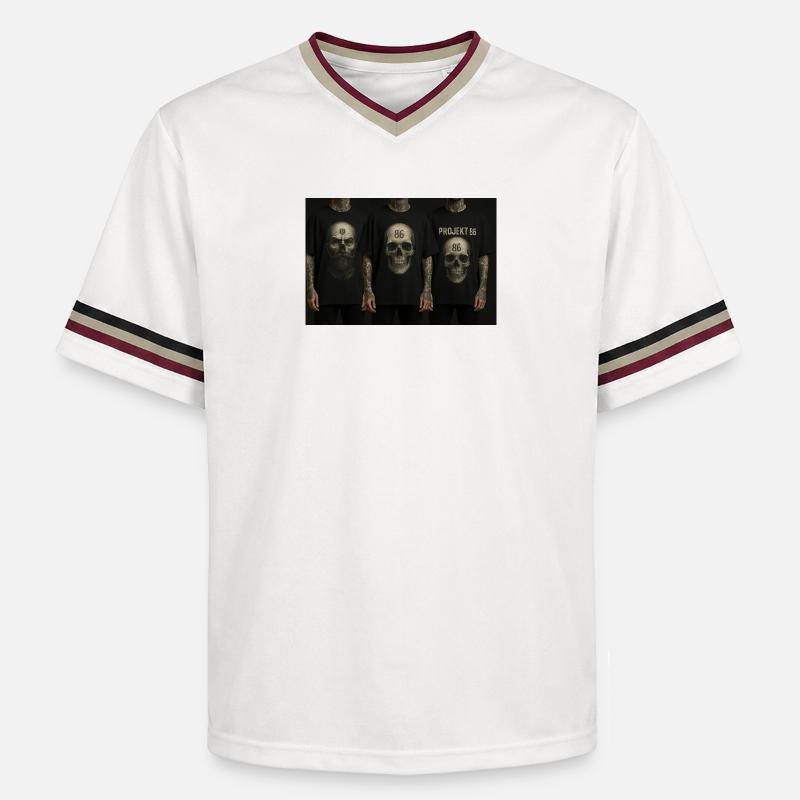 Débuts - T-shirt de foot unisexe en mesh - blanc cassé/bordeaux