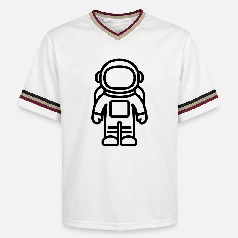 astronaute - T-shirt de foot unisexe en mesh - blanc cassé/bordeaux