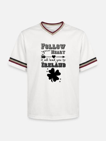 Ireland Heart - Unisex Football Style Mesh T-Shirt - offwhite/burgundy