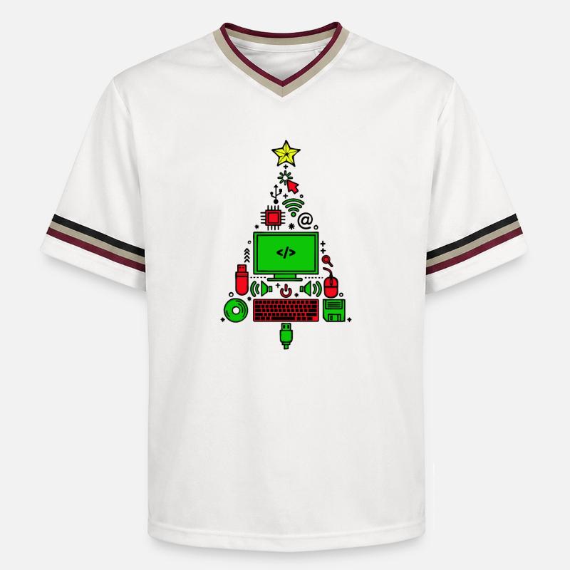 Code Computer Code Debug Skripting Programmierer - Unisex Football Style Mesh T-Shirt - Offwhite/Bordeaux