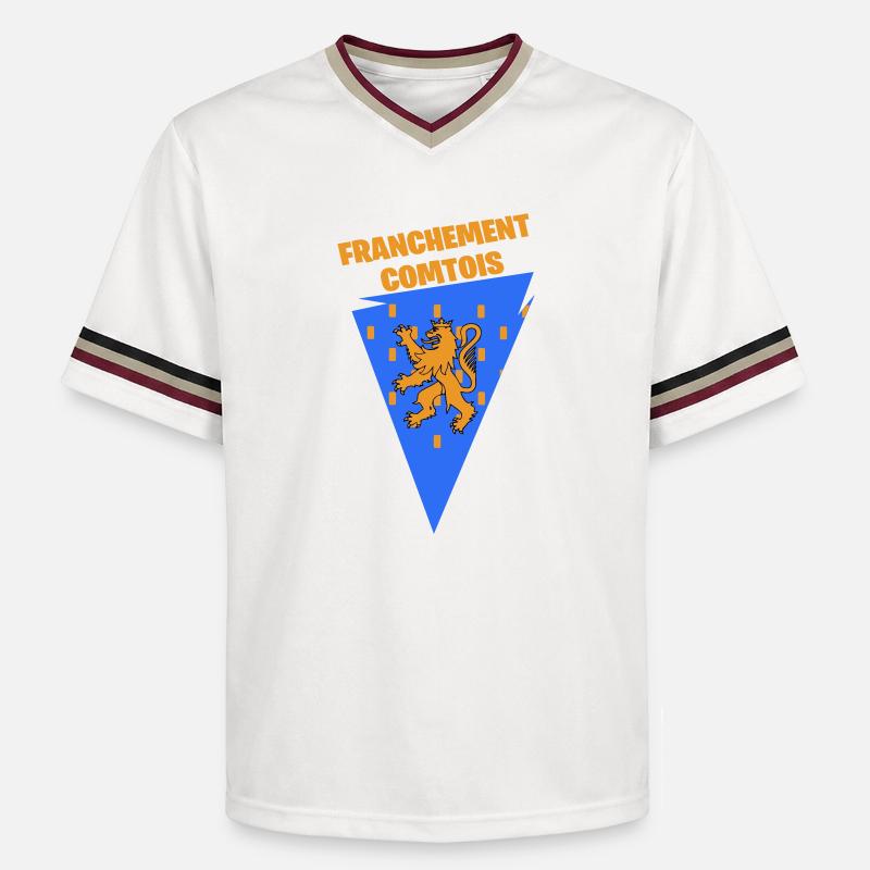Franchement comtois - T-shirt de foot unisexe en mesh - blanc cassé/bordeaux