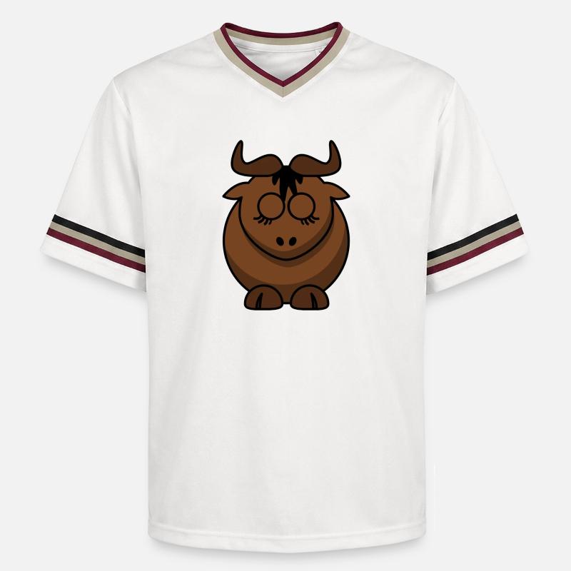 Conception du visage Braunbock - T-shirt de foot unisexe en mesh - blanc cassé/bordeaux