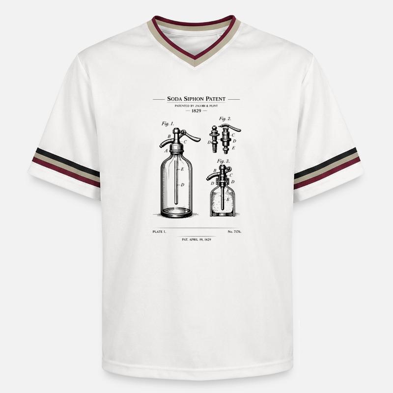 Conception du plan de Soda Siphone - T-shirt de foot unisexe en mesh - blanc cassé/bordeaux