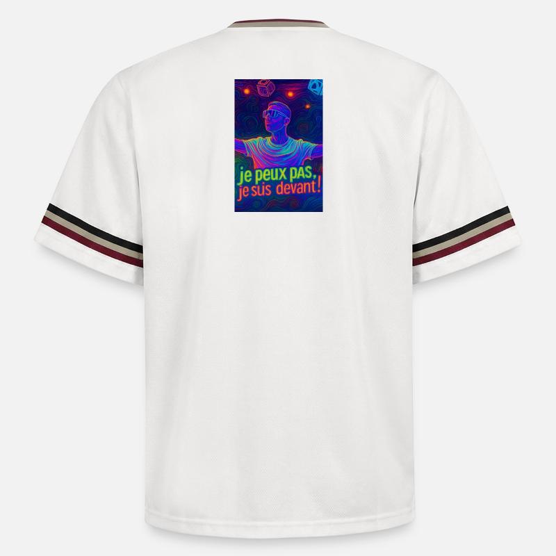 Techno - T-shirt de foot unisexe en mesh - blanc cassé/bordeaux