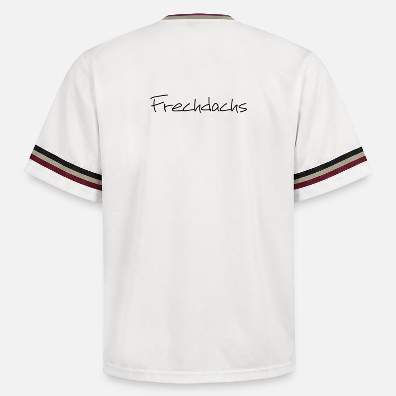 Frechdachs Kind Kleinkind frech Geschenk - Unisex Football Style Mesh T-Shirt - Offwhite/Bordeaux