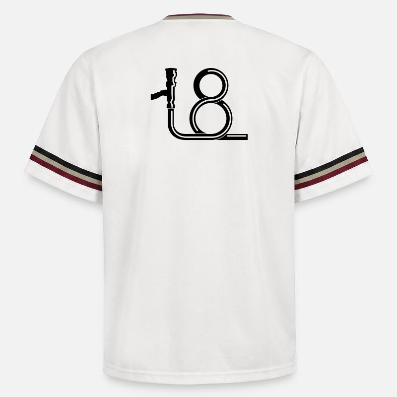 lance_18_b1 - T-shirt de foot unisexe en mesh - blanc cassé/bordeaux