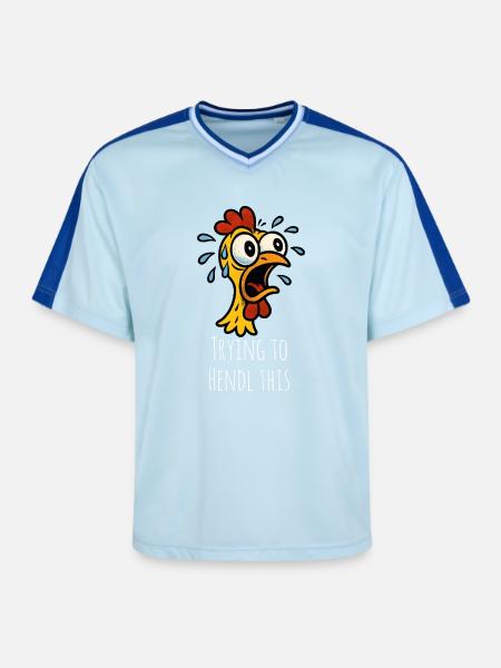 Trying to Hendl this saying - Unisex Football Style Mesh T-Shirt - light blue/dark blue