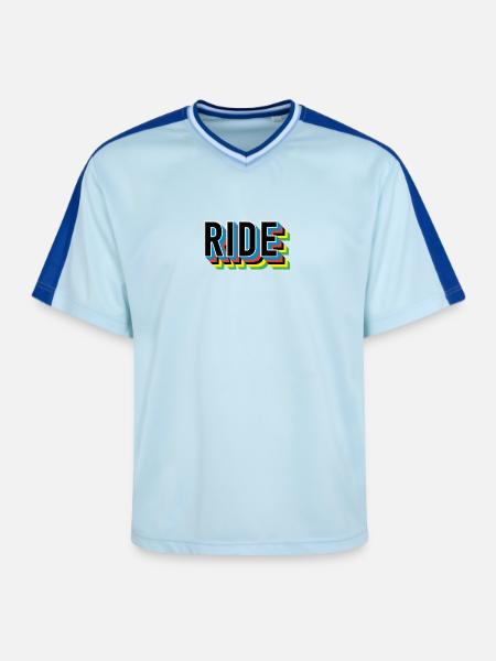 RIDE - Unisex Football Style Mesh T-Shirt - light blue/dark blue