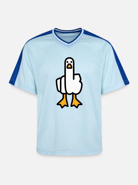 Statement Goose - Unisex Football Style Mesh T-Shirt - light blue/dark blue