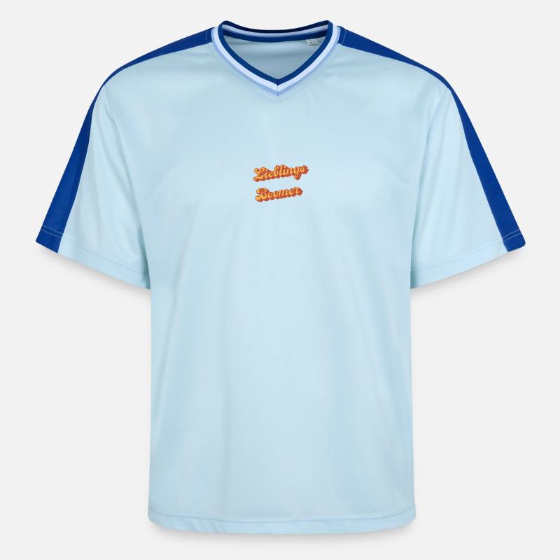 Darling Boomer Retro Script - T-shirt de foot unisexe en mesh - bleu clair/bleu foncé
