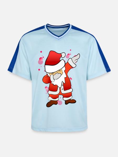 Dabbing Nicholas - Unisex Football Style Mesh T-Shirt - light blue/dark blue