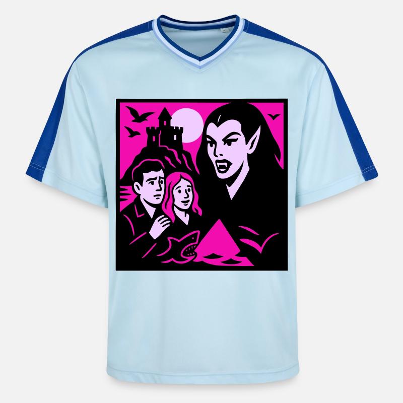 Comtesse vampire - T-shirt de foot unisexe en mesh - bleu clair/bleu foncé